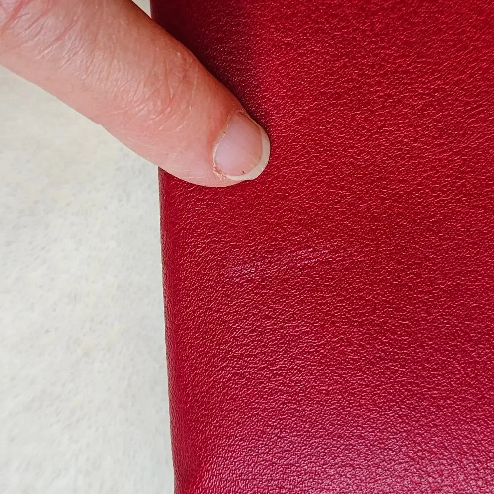 Kate & Alex Red Wallet Clutch Gold Tone Hardware Zip Coin Pocket